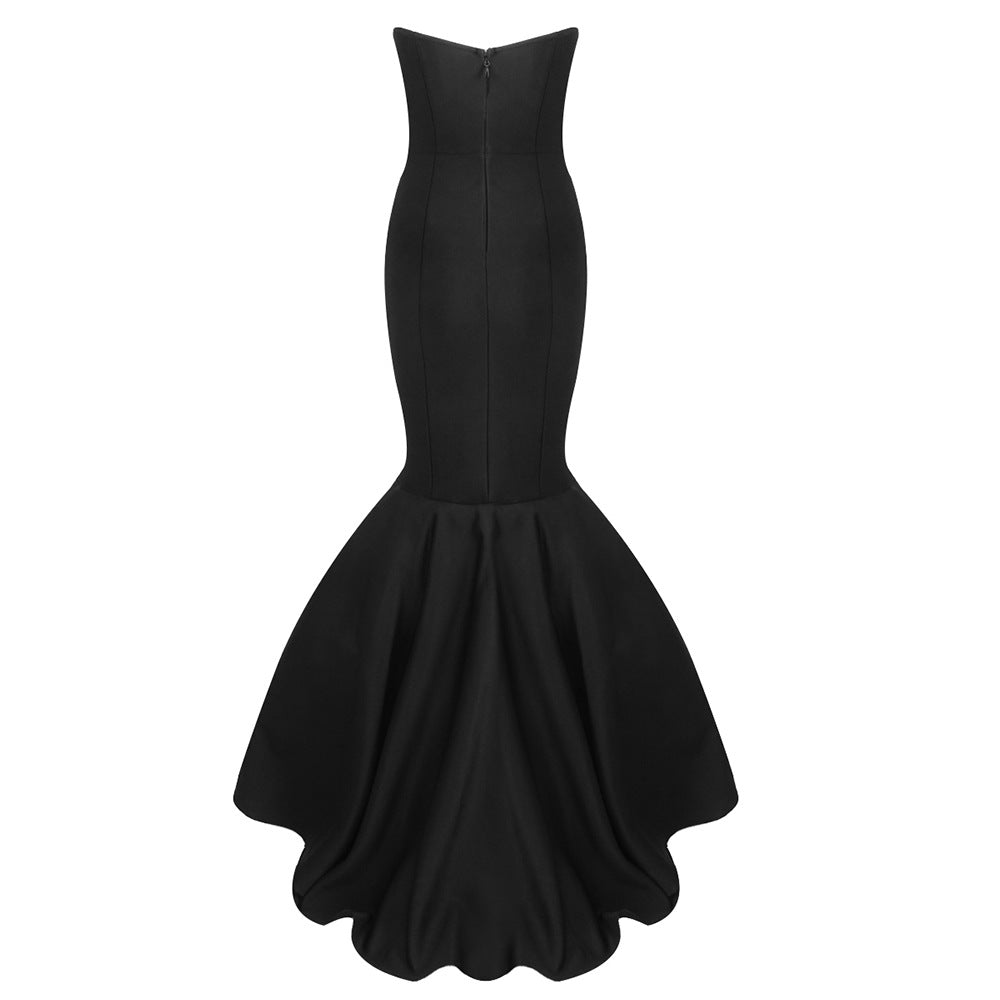Anika Fitted Maxi Dress in Black