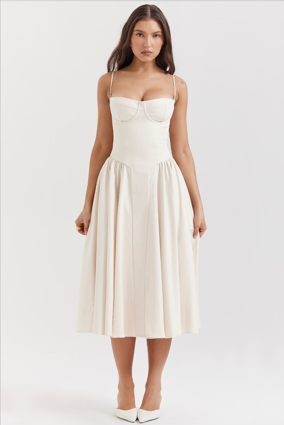 Calliope Sleeveless Midi Dress in Green