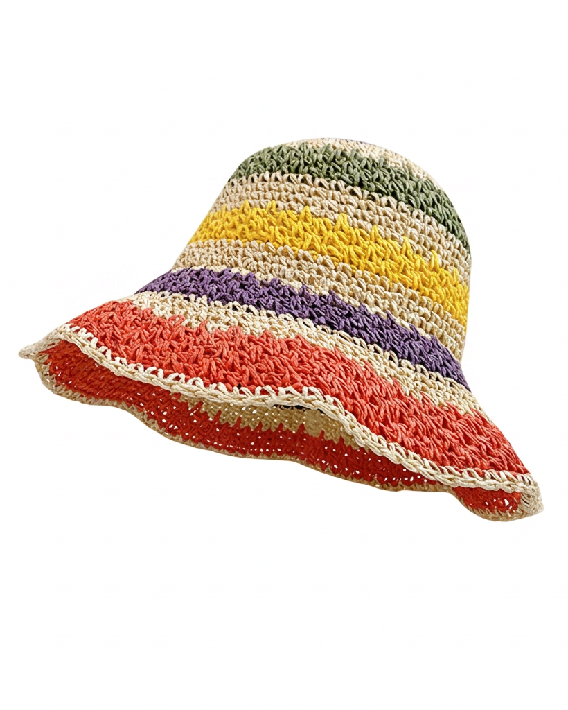 Dana Crochet Bucket Sunglasses in Multicolor
