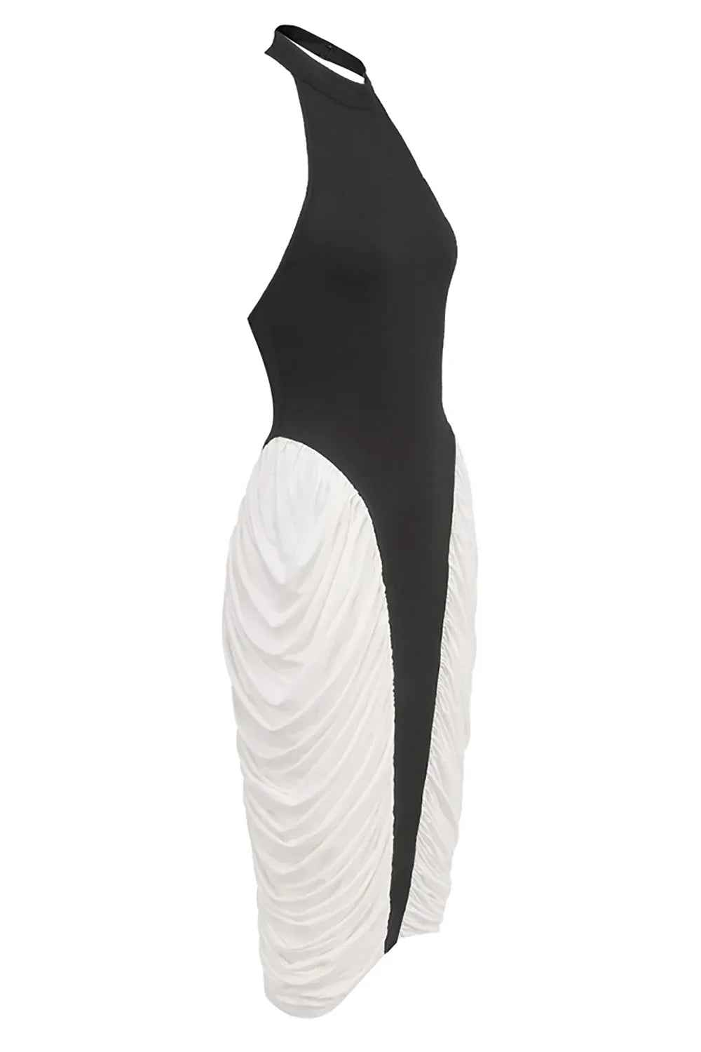 Francesca High-Neck Midi Dress in White