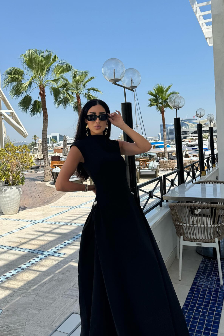 Monika Mock Maxi Dress in Black