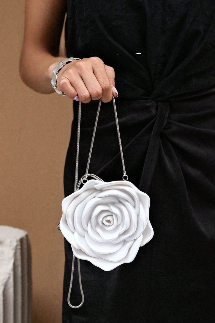 Nadia Crossbody Clutch in White