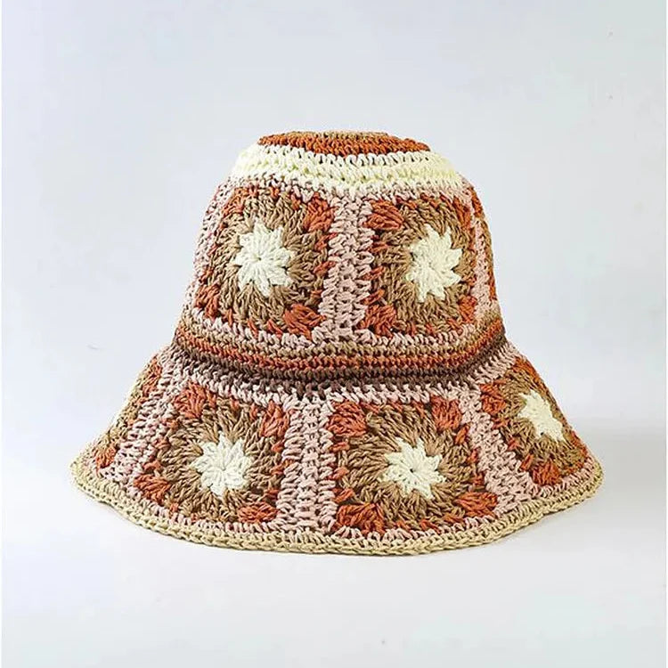 Riva Crochet Bucket Sunglasses in Brown