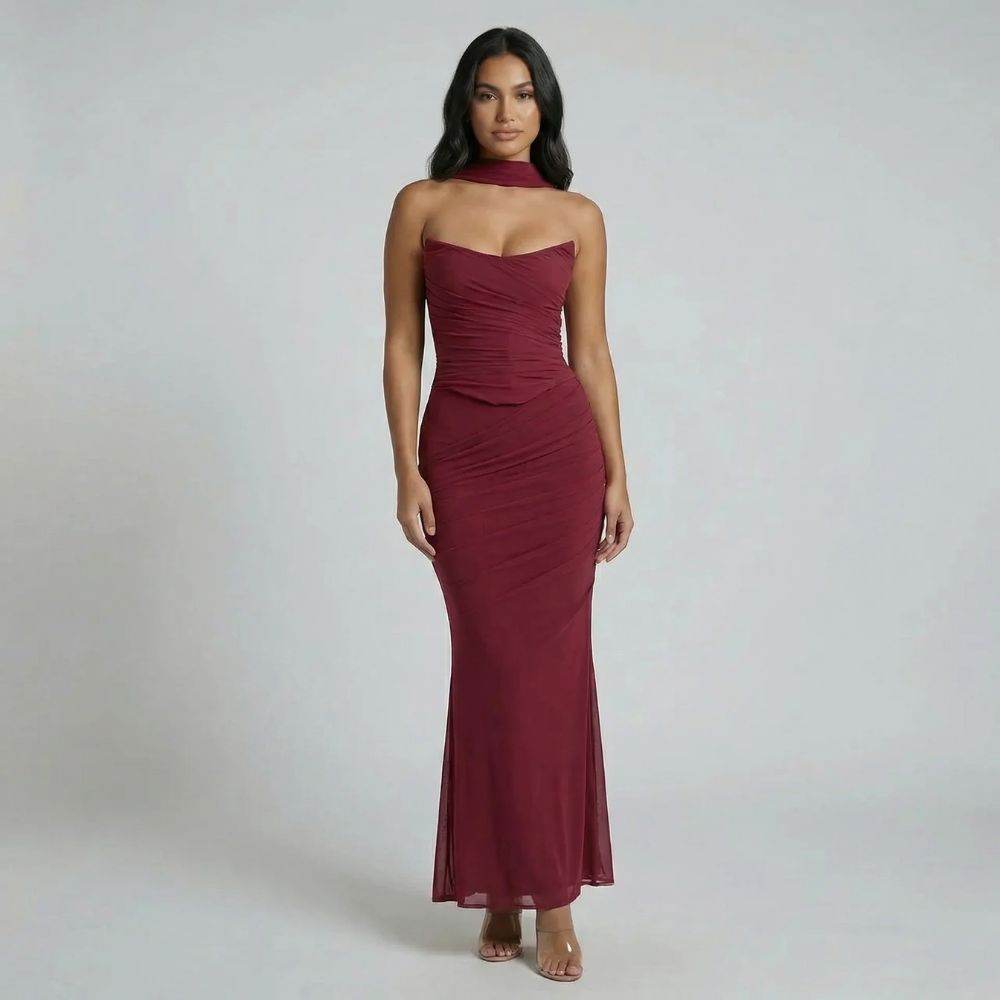Rosalind Ruched Maxi Dress - product image 7