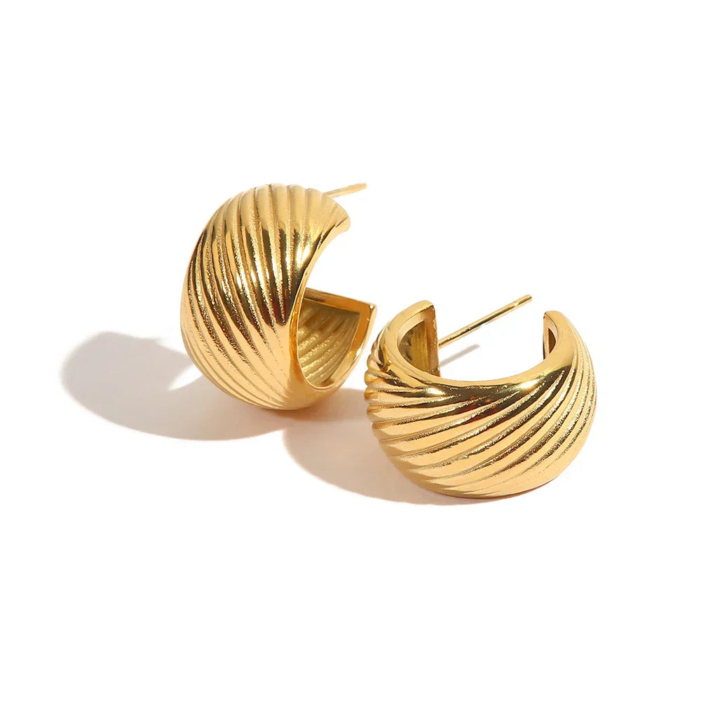 Serena Vintage Inspired Earrings in Gold