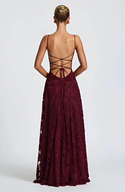 Women maxi dress, back view