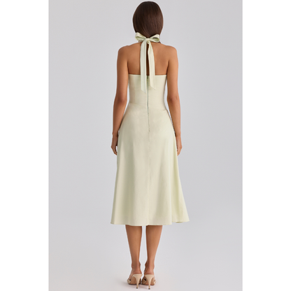Women halter maxi dress, front view