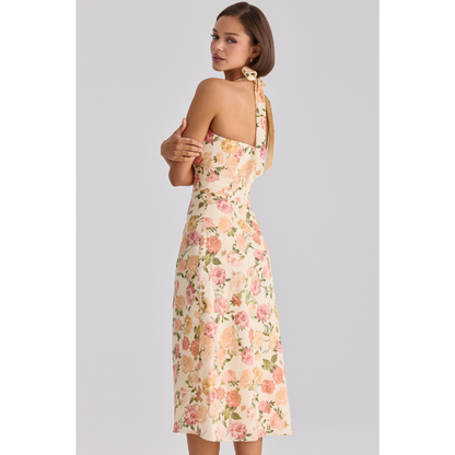 Women halter maxi dress, front view