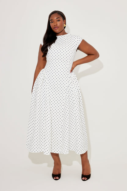 Women midi dress, front view