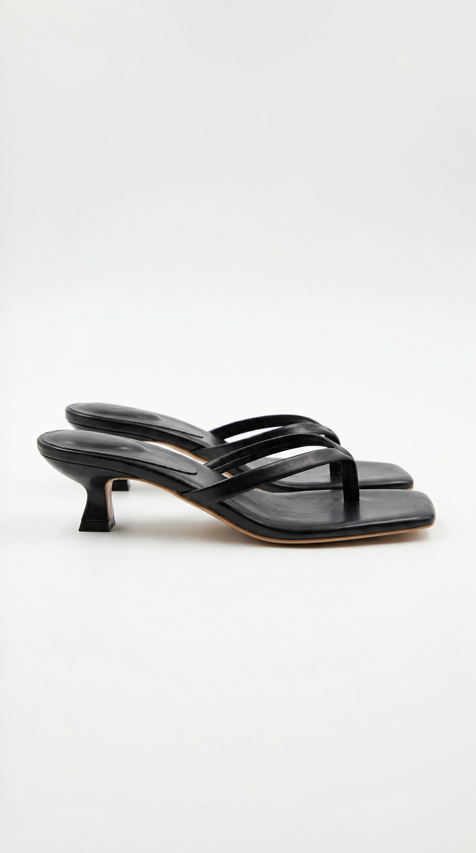 Ieza Strappy Kitten Heels in Black
