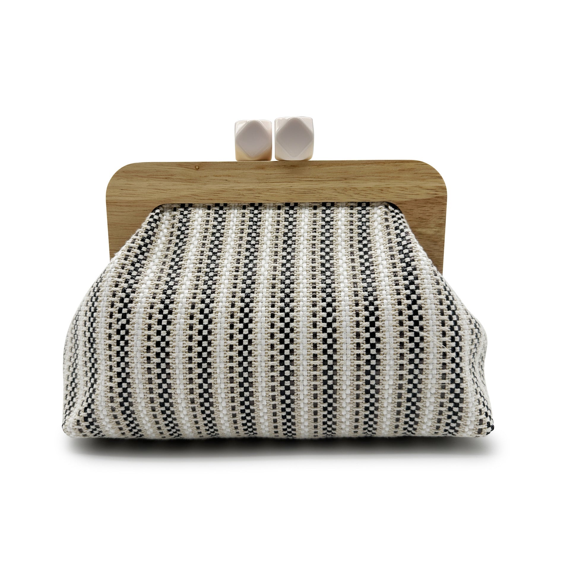 Kaia Boho Woven Clutch in Green