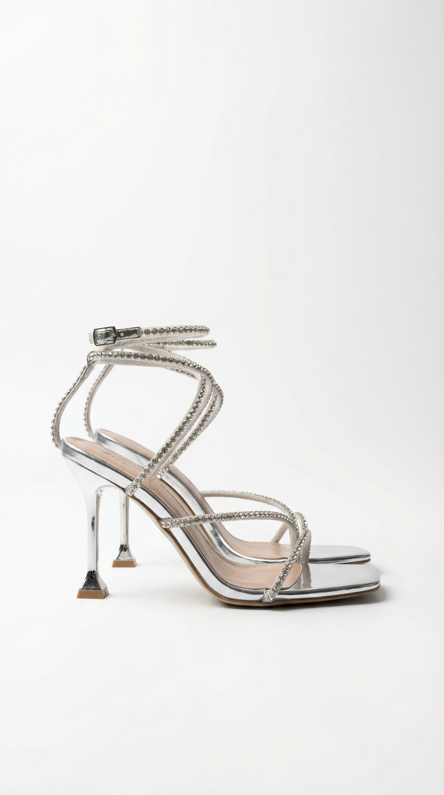 Williams Rhinestone Wrap Sandals in Gold