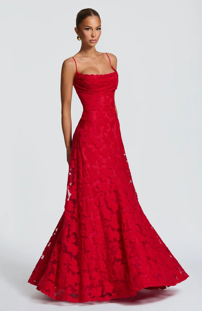 Women maxi dress, side view