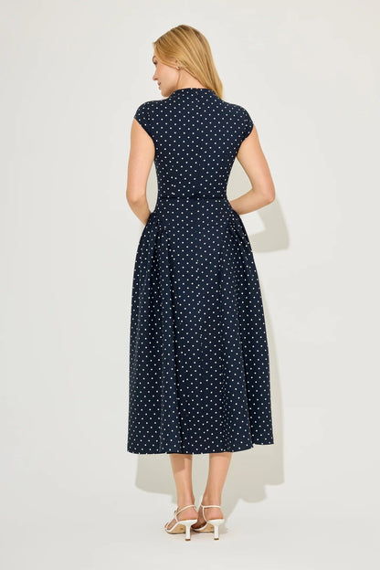 Women midi dress, back view