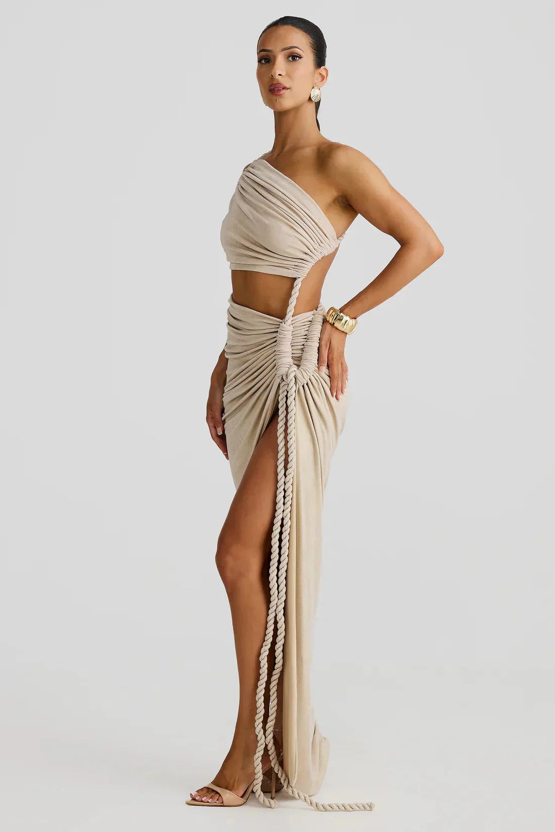 Women maxi dress, side view