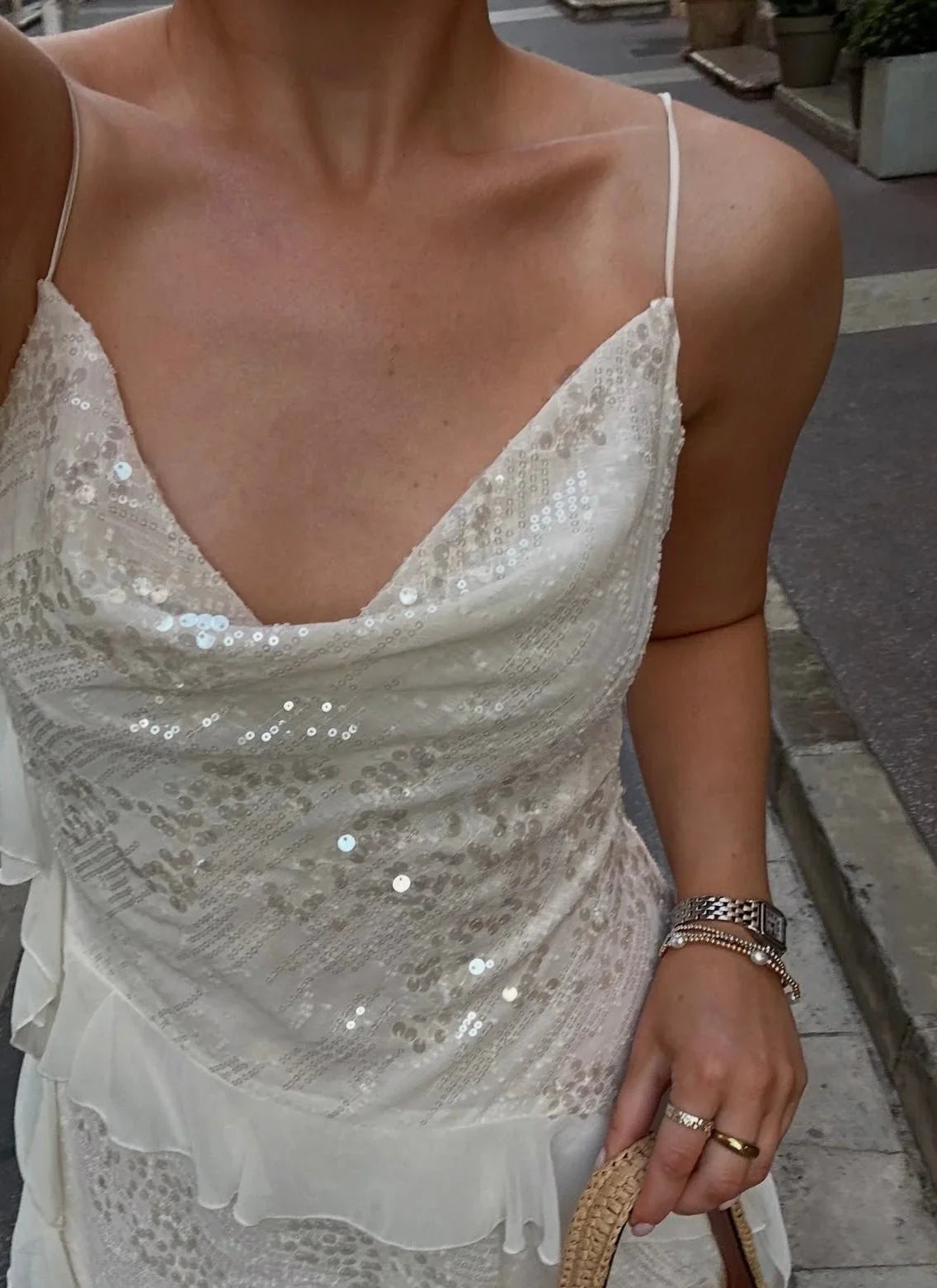 Adeline Sleeveless Mini Dress in White