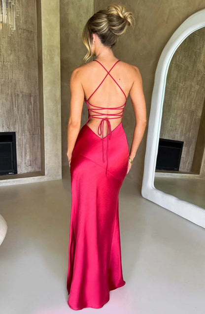 Adriana Sleeveless Maxi Dress in Pink