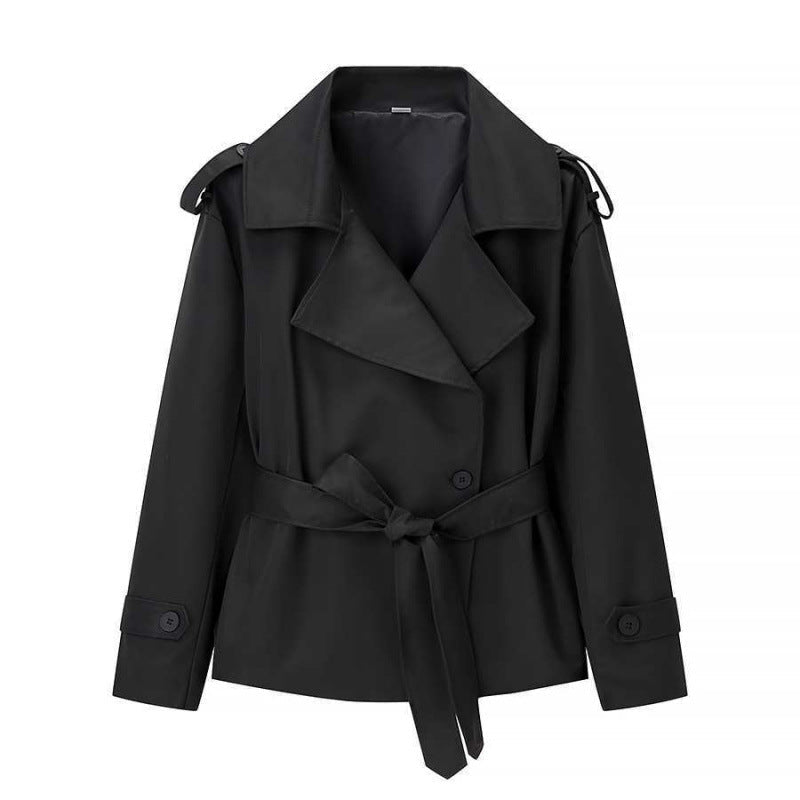 Ainsley Belted Double Coat in Beige