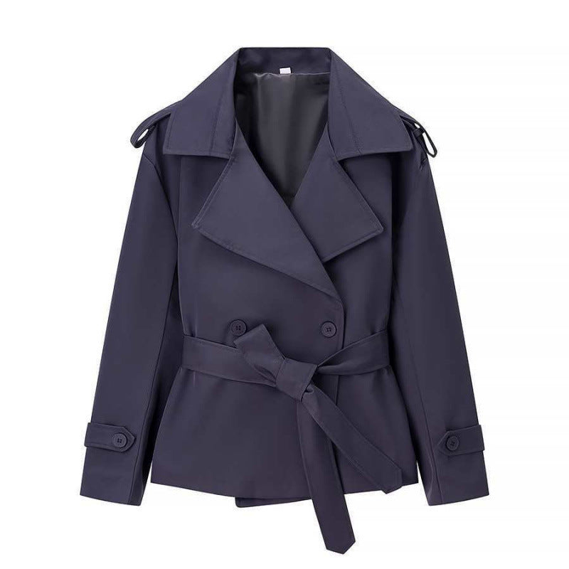 Ainsley Belted Double Coat in Beige