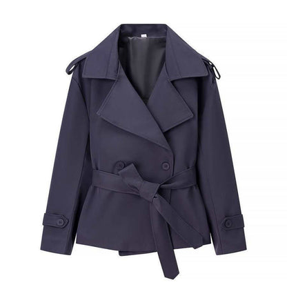 Ainsley Belted Double Coat in Beige
