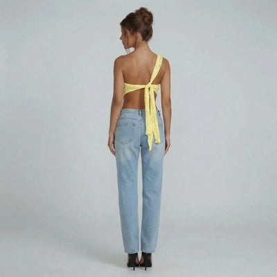 Aisha Lace Asymmetric Top