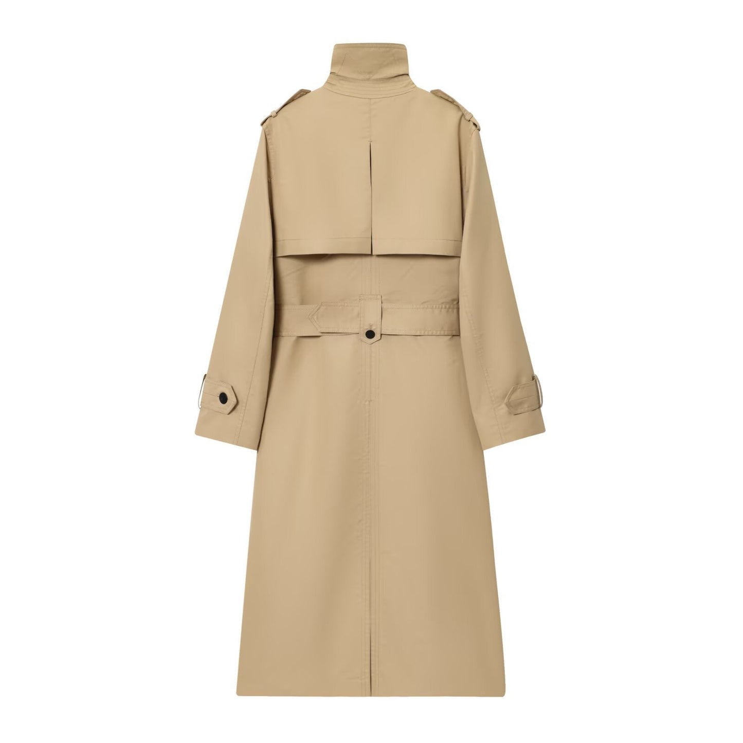 Alexandra Belted Double Coat in Beige
