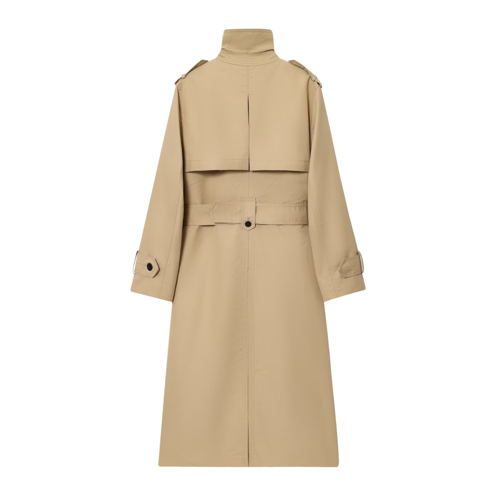 Alexandra Belted Double Coat in Beige