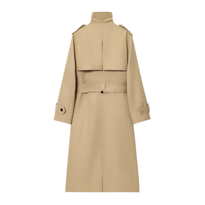 Alexandra Belted Double Coat in Beige