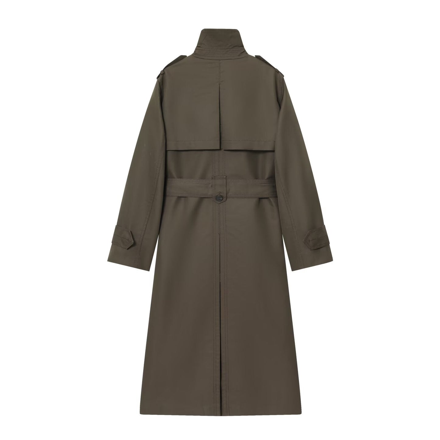 Alexandra Belted Double Coat in Beige
