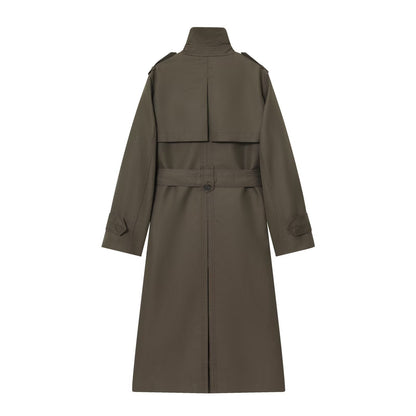 Alexandra Belted Double Coat in Beige