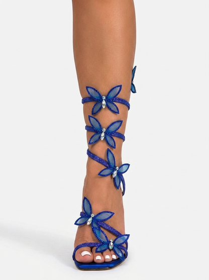 Alexis Wrap Strap Sandals in Gold