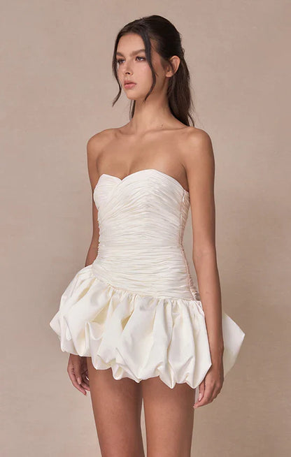 Alia Strapless Mini Dress in Pink