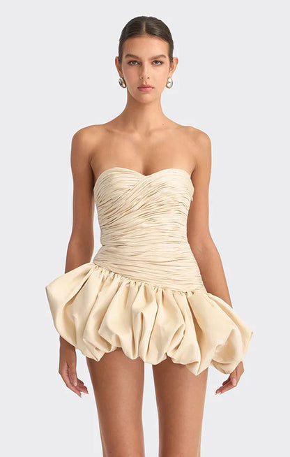 Alia Strapless Mini Dress in Pink