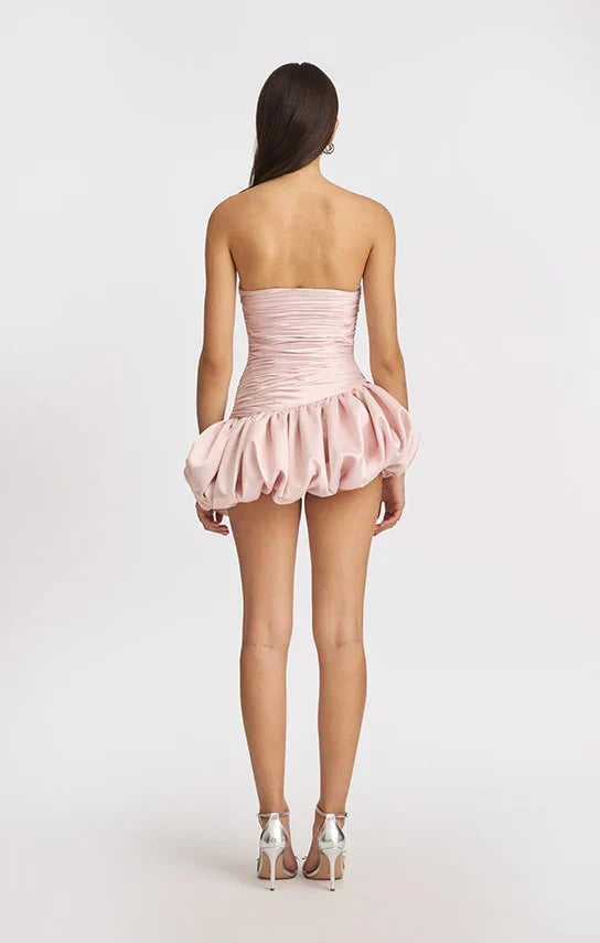 Alia Strapless Mini Dress in Pink