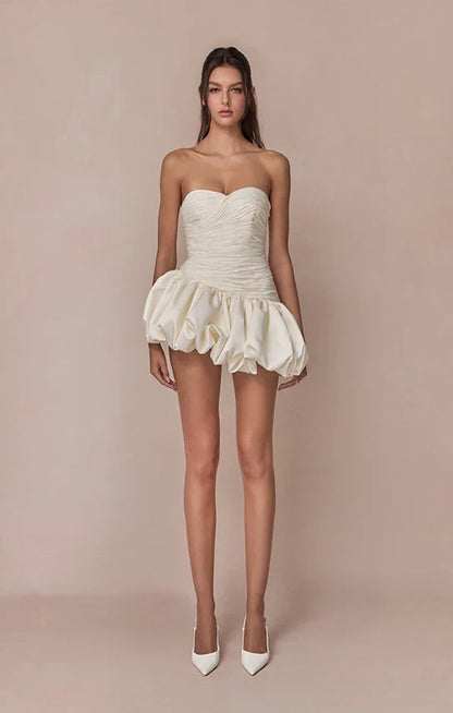 Alia Strapless Mini Dress in Pink