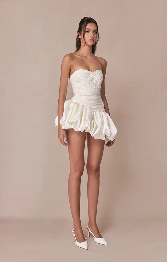 Alia Strapless Mini Dress in Pink