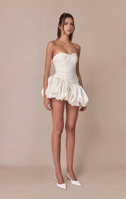 Alia Strapless Mini Dress in Pink