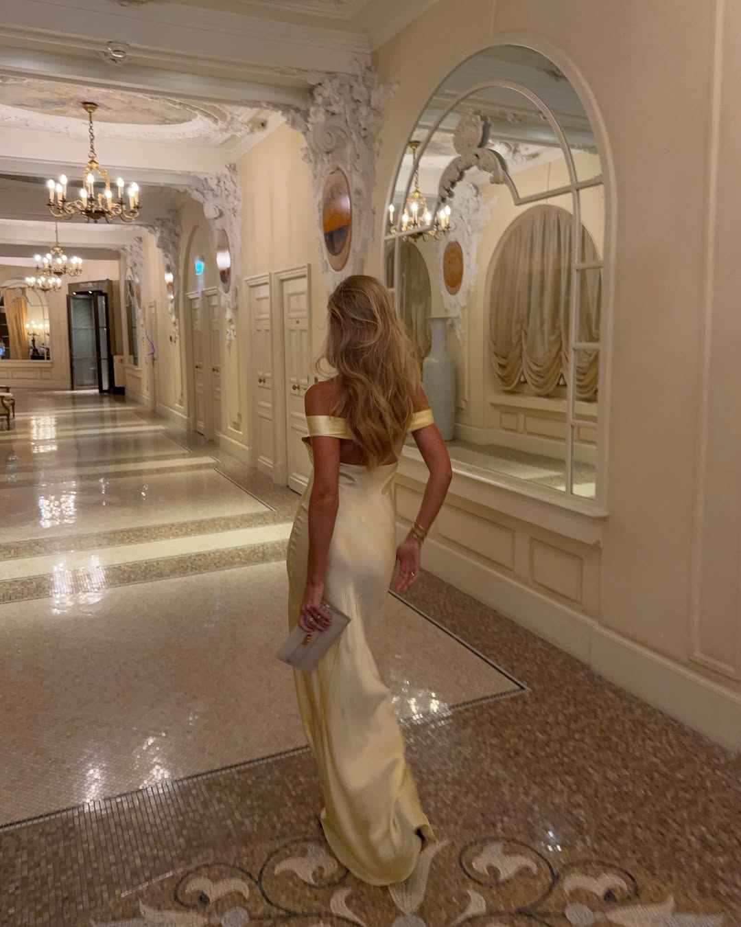 Alicia Off-Shoulder Maxi Dress in Yellow
