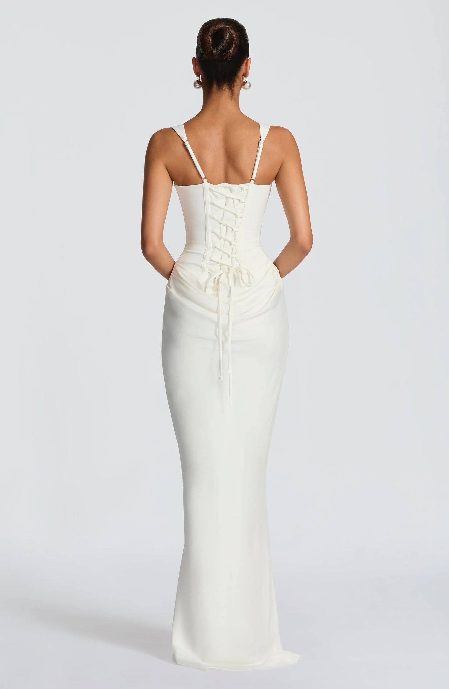 Alina Sleeveless Maxi Dress in Brown