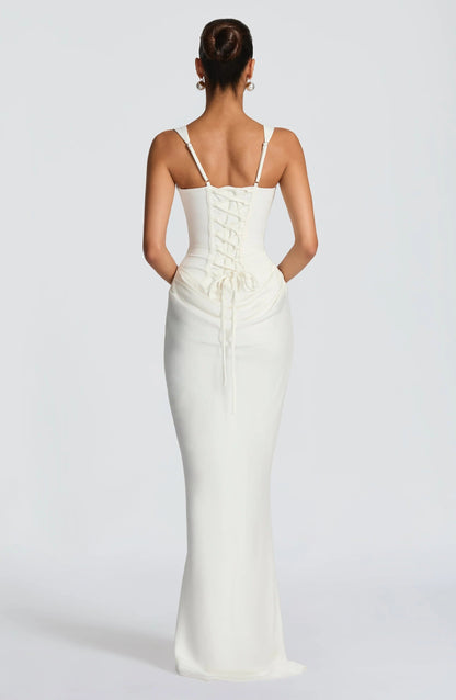 Alina Sleeveless Maxi Dress in Brown