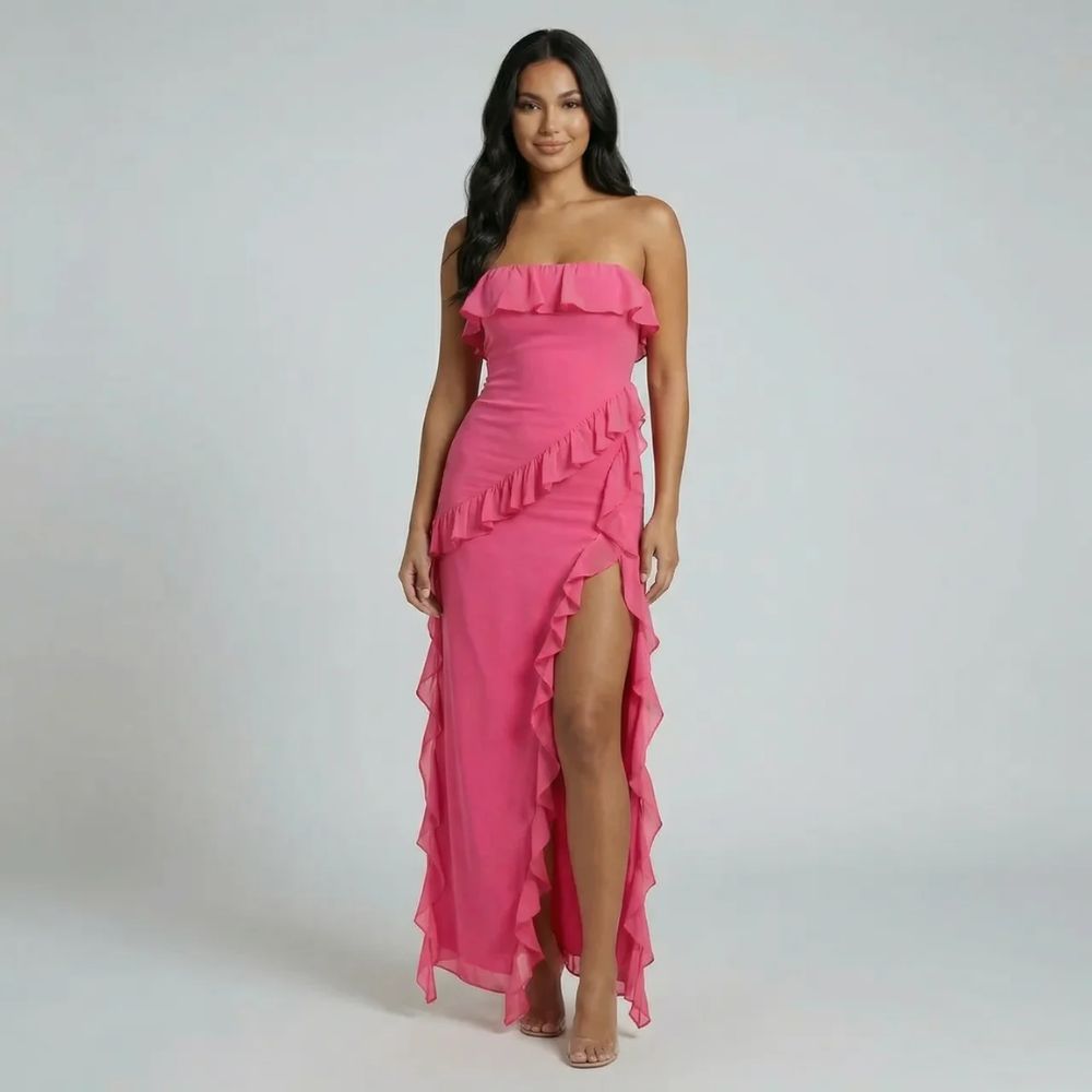 Alma Ruffle Maxi Dress