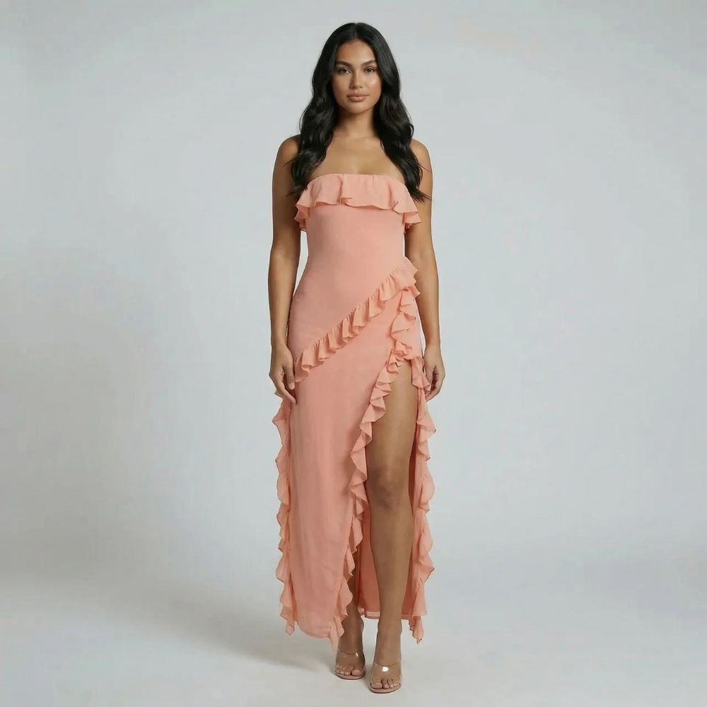 Alma Ruffle Maxi Dress