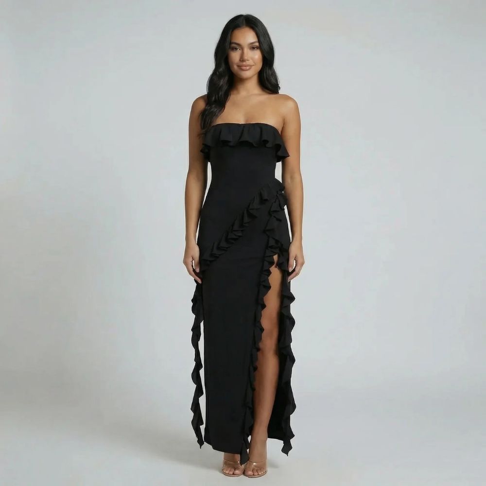 Alma Ruffle Maxi Dress