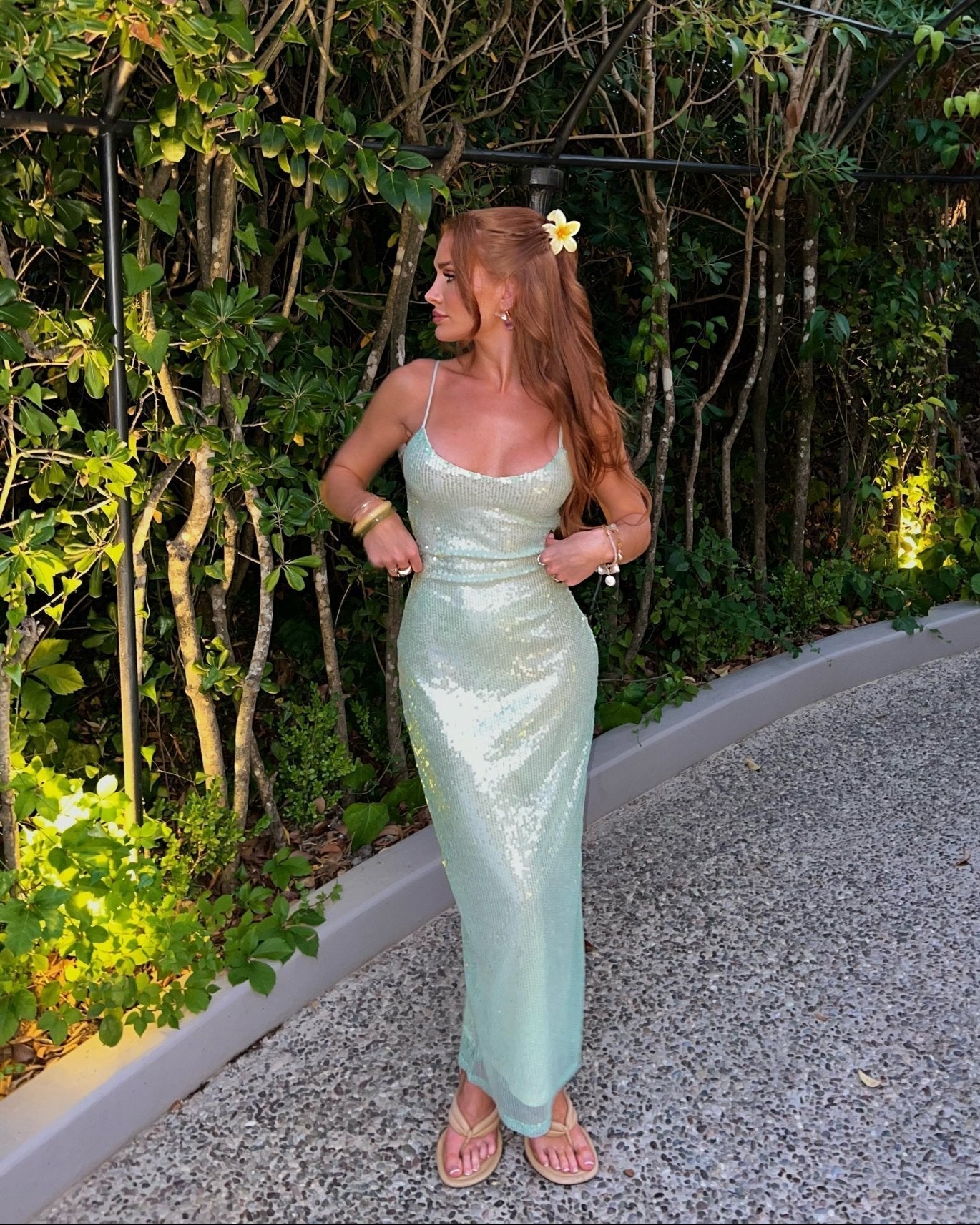 Amaria Sleeveless Maxi Dress in Green