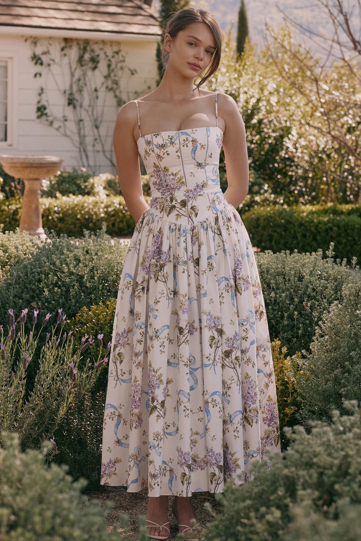 Angel Bow Midi Dress