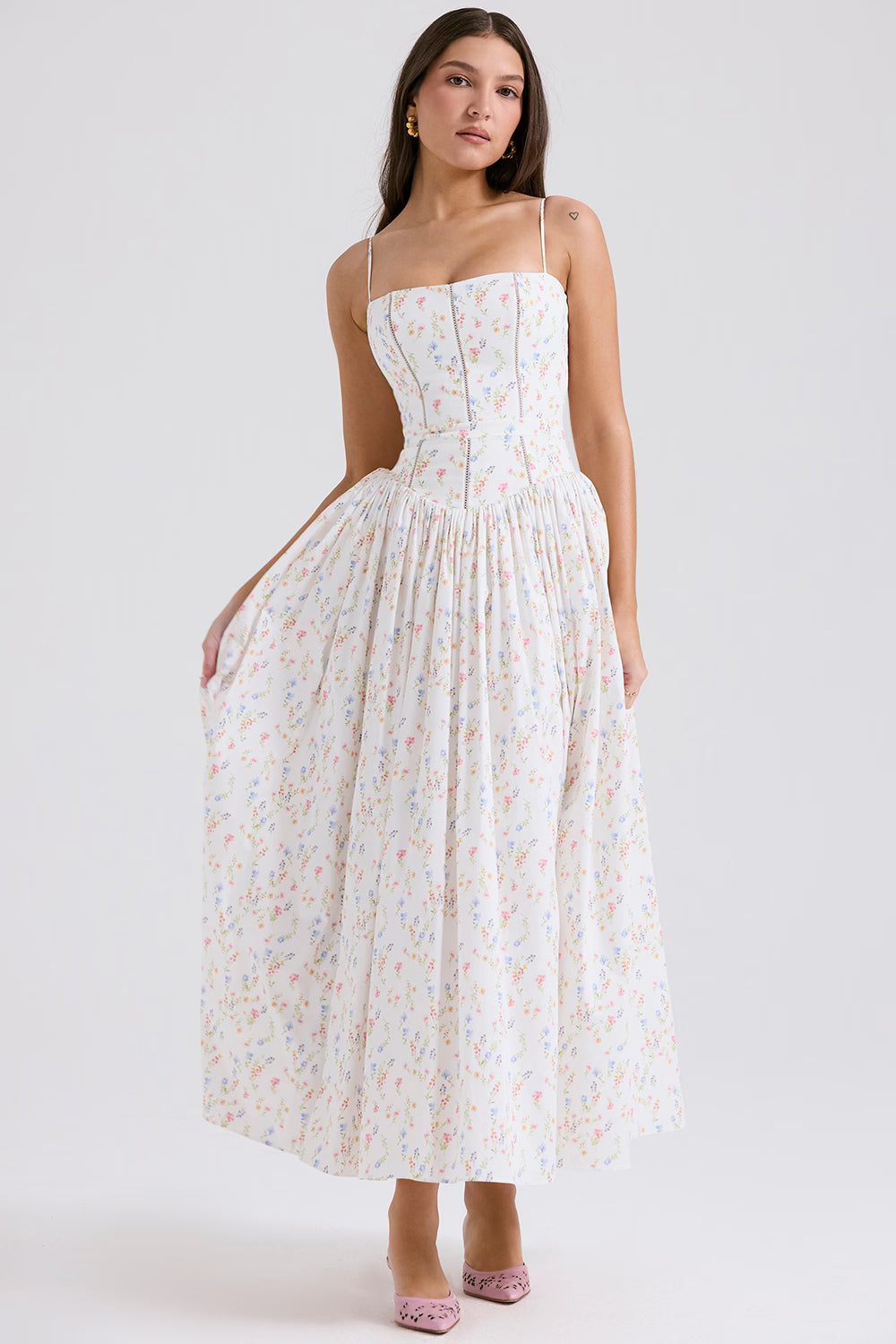Angel Bow Midi Dress
