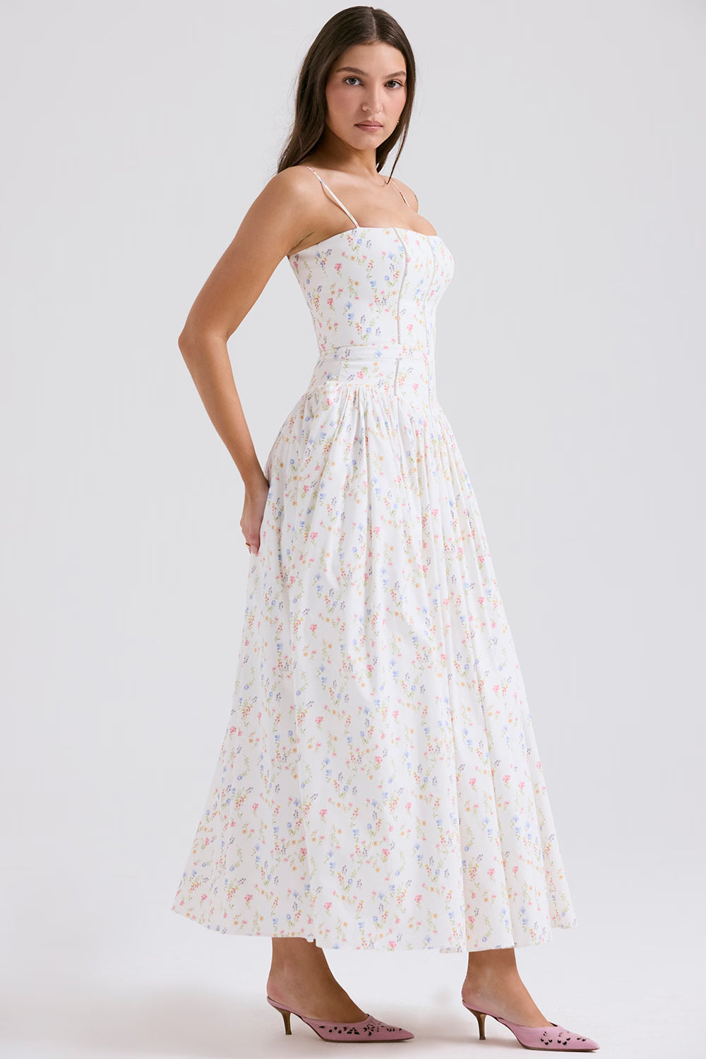 Angel Bow Midi Dress