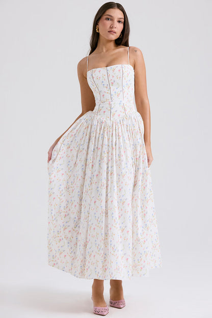 Women midi dress, back view