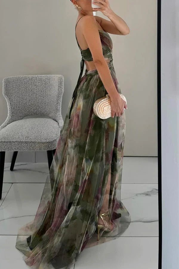 Angela Romantic Maxi Dress in Orange