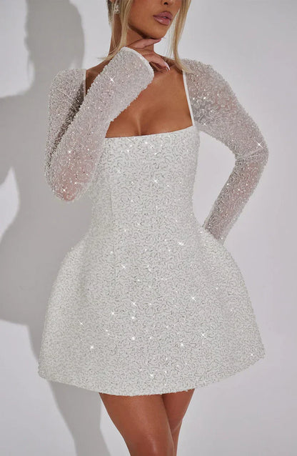 Women mini dress, back view